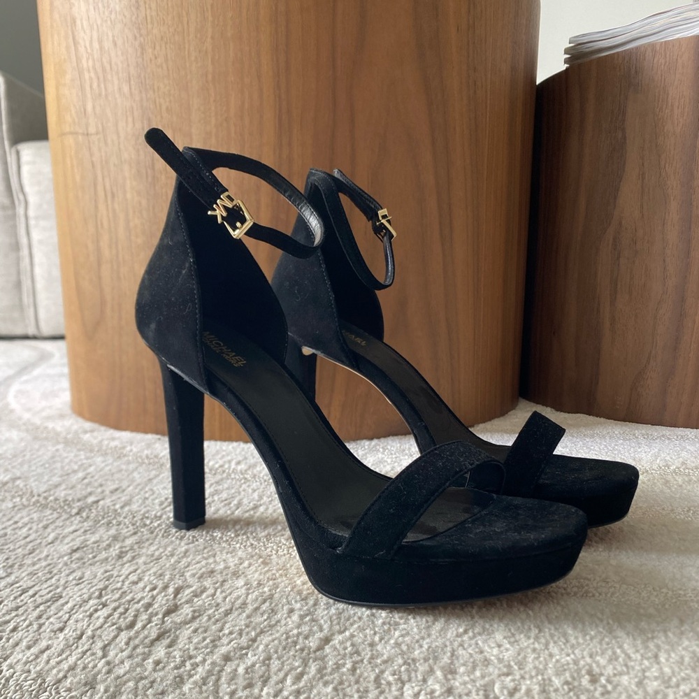 Michael Kors Women’s Black Suede Heels - Size 8